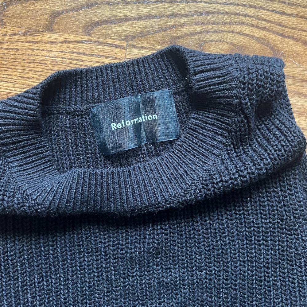 Reformation High Neck Cropped Sweater Tank
